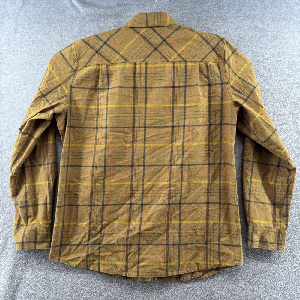 LL BEAN Snap Front Wool Blend Plaid Flannel Shirt Size Medium Hiking Outdoors - Picture 2 of 7